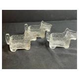 Collection of 6 Animal Figurines - Lenox Elephant, Swan, Glass Whale, and 3 Scottie Dogs