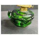 Collection of 8 Vintage Miniature Oil Lamps Assorted Glass Designs