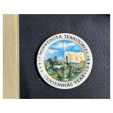 Minnesota Collectibles Lot with Sailboat Sculpture, Centennial Plaque, and Record Book