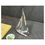 Minnesota Collectibles Lot with Sailboat Sculpture, Centennial Plaque, and Record Book