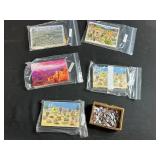 Collection of Arizona Postcards and Box of American Flag Pins