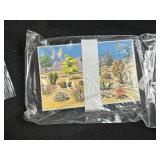 Collection of Arizona Postcards and Box of American Flag Pins