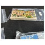 Collection of Arizona Postcards and Box of American Flag Pins