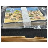 Collection of Arizona Postcards and Box of American Flag Pins