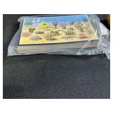 Collection of Arizona Postcards and Box of American Flag Pins