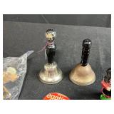 Assorted Vintage Collectibles Lot with Magic Hat, Bells, Mini Plane, and Figurines