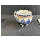 Assorted Decorative Blue and White Ceramic Lot with Creamer, Sugar Bowl, and Dutch Tiles Inc McClaine