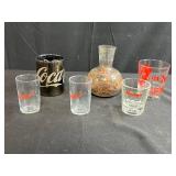 Assorted Vintage Glassware Collection with Bar Themed Designs