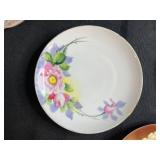 Set of Vintage Hand Painted Japanese Plates and Teacups