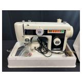 Portable Necchi Sewing Machine with Case and Accessories untested