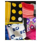 Collection of Vintage Silk and Patterned Scarves Including Sarah Coventry and Berkshire