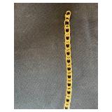 Collection of 4 14K GS Gold Tone Chain Link and Snake Chain Bracelets