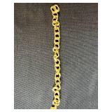 Collection of 4 14K GS Gold Tone Chain Link and Snake Chain Bracelets
