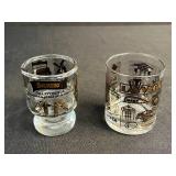 Collection of Vintage Miniature Glassware, Souvenir Shot Glasses, and Decorative Items