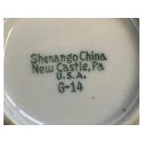 Vintage Blue Willow Japan Tea Cups, Saucers, and Shenango China Plates Collection