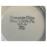 Vintage Blue Willow Japan Tea Cups, Saucers, and Shenango China Plates Collection