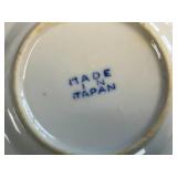 Vintage Blue Willow Japan Tea Cups, Saucers, and Shenango China Plates Collection