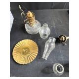Collection of Mini Lamp Parts, Chimneys, Wicks, and Soldering Wire