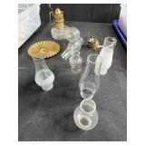 Collection of Mini Lamp Parts, Chimneys, Wicks, and Soldering Wire