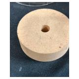 Lot of Assorted Grinder Wheels, Sharpening Stone, Hardware and Vinyl Bumpers