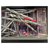 Assorted Metal Drill Bits and Cutting Tools Collection with Storage Cases - content quantities unverified