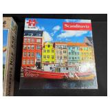 Collection of 5 Assorted Jigsaw Puzzles Barbie, Butterflies, Scandinavia, and More