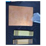 Mixed Lot of Hand Tools, Metal Stock, Blades, and Parts