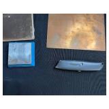 Mixed Lot of Hand Tools, Metal Stock, Blades, and Parts