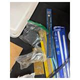 Mixed Lot of Hand Tools, Metal Stock, Blades, and Parts