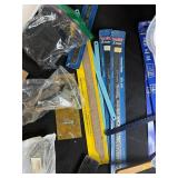 Mixed Lot of Hand Tools, Metal Stock, Blades, and Parts
