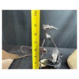 Set of 2 Decorative Table Lamps - Boot Design and Hummingbird Motif