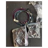 Large Lot of Mixed Jewelry Making Cords, Strings, and Chains Assortment