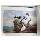 Stack of Puffin Art Prints by Patricia Bourque