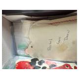 Collection of Vintage Photographs and Antique Valentines with Keepsake Box