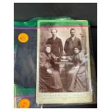 Collection of Vintage Photographs and Antique Valentines with Keepsake Box