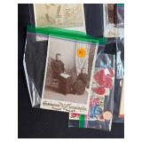 Collection of Vintage Photographs and Antique Valentines with Keepsake Box