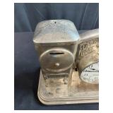 Vintage Darche Chicago Electric Alarm Clock Bank with Flashlight Function