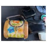 Assorted Handbags and Purses Collection with Storage Tote