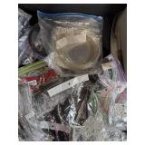 Large Assorted Lot of Necklace Chains and Jewelry Cords with Storage Bin