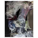 Large Assorted Lot of Necklace Chains and Jewelry Cords with Storage Bin
