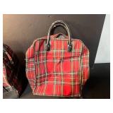 Collection of 3 Vintage Handbags with Plaid and Knit Designs