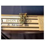 Collection of 3 Handbags and Storage Items - Autographed Don Diego Cigar Box, Woven Basket, Vera Bradley Quilted Purse