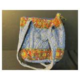 Collection of 3 Handbags and Storage Items - Autographed Don Diego Cigar Box, Woven Basket, Vera Bradley Quilted Purse