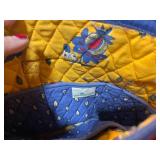 Collection of 3 Handbags and Storage Items - Autographed Don Diego Cigar Box, Woven Basket, Vera Bradley Quilted Purse