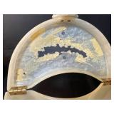 Vintage Lucite Purse Boxes with Mirrored Interiors and Irice Perfume Bottle (untested)