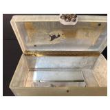 Vintage Lucite Purse Boxes with Mirrored Interiors and Irice Perfume Bottle (untested)