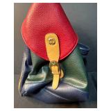 Collection of 3 Handbags: Relic Floral Bag, La Tour Eiffel Colorblock Backpack, and Metallic Mesh Purse