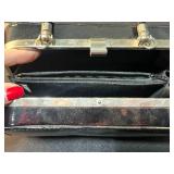 Vintage Black Handbag, Beaded Purse, and Plushland Sock Monkey Backpack