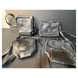 Collection of 4 Black Leather Handbags and Crossbody Bags - inc Coach & Relic