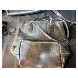 Collection of 4 Black Leather Handbags and Crossbody Bags - inc Coach & Relic